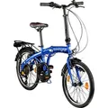 Produktbild: Zündapp ZF20 Speed Folder 20 Zoll Klapprad Faltrad Stadtrad Fahrrad faltbar Klappfahrrad StVZO - Blau