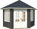 Produktbild: LASITA MAJA Pavillon Ilmenau, mit 6 Seitenteilen, (Set, Inklusive Fußbodenbretter zum Verlegen), BxT: 420x363,7 cm, Fichtenholz