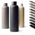 Produktbild: MAMEIDO Thermosflasche 750 ml, auslaufsichere Trinkflasche Edelstahl, Kohlensäure geeignet, BPA frei, Isolierflasche 12h heiß & 24h kalt (Carbon Grey)