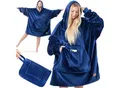 Produktbild: KESSER® Hoodie Decke Kuscheldecke mit Ärmeln Deckenpullover Vielseitig Tragbare Decke zum Anziehen für Damen & Herren, Sweatshirt Warm Kuschelpullover Erwachsene weich Ärmeldecke Oversize