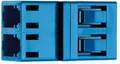 Produktbild: Telegärtner LC Duplex Kupplung, MM/SM, Keramikhülse, Kunststoffgehäuse, blau (100007143)