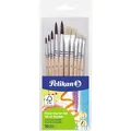Produktbild: Pelikan Pinselset 10-tlg Pinsel Haarpinsel Malpinsel Schulpinsel 10 Größen Natur
