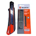 Produktbild: Würth 2K Cuttermesser 18mm + 13 Klingen extrem scharf Teppichmesser 071566295