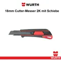 Produktbild: Würth 2K-Cutter-Messer mit Schieber 18mm  | Gratis 3in1 Kugelschreiber