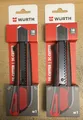 Produktbild: 2 x WÜRTH  2K CUTTERMESSER 18 mm mit 6 Klingen extrem Scharf - 071566295