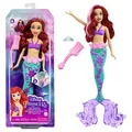 Produktbild: Mattel Disney Prinzessin Arielle die Meerjungfrau Puppe, Meerjungfrau Spielzeug, Schwanzflosse verändert durch Wasser Farbe, Disney Geschenke, Spielzeug ab 3 Jahre, HLW00