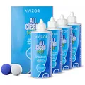 Produktbild: Avizor All Clean Soft 4×350 ml Vorratspack – All‑in‑One Kombilösung