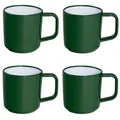 Produktbild: ABS Tassenset non-slip elegante Farben 4 Tassen á 350 ml -grün weiß Geschirr