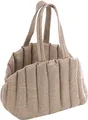 Produktbild: Hundetasche - Tragetasche Gladys Beige – 58x32x34cm – Polyester – Boden herausnehmbar – Sicherheitsleine – Tragegriffe – breite Bodenfläche – extra Liegekomfort
