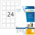 Produktbild: HERMA 9642 QR Code Etiketten blickdicht quadratisch, 25 Blatt, 40 x 40 mm, 24 pro A4 Bogen, 600 Stück, selbstklebend, bedruckbar, matt, blanko Papier QR-Code Klebeetiketten Aufkleber, weiß
