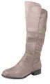Produktbild: Fitters Damen Stiefel May in Farbe Taupe, kniehoch Stiefel modisch mit Elastik Einsatz Übergröße, Damenschuhe in Übergröße, große Größen Stiefel, May 43 EU Taupe