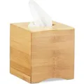Produktbild: 2 X Kosmetiktücherbox Quadratisch, Taschentuchbox Holz, Kosmetikbox Bambus, Hxbxt: 15,5 X 14,5 X 14,5 Cm, Natur