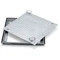 Produktbild: Zarges Aluminium Schachtabdeckung mit verzinkter Stahldeckplatte 600 mm x 600 mm