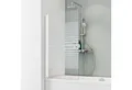 Produktbild: Schulte Badewannenfaltwand Komfort Duschwand für Badewanne 70x130 cm, Dekor Querstreifen, Glas, (1 tlg), pendelbar, 5 mm Sicherheitsglas
