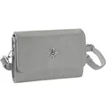 Produktbild: dressforfun Dirndl Tasche, Handtasche Damen mittelgroß, Trachten Mode, Trachtentasche Wildlederoptik, Edelweiß, Damen Tasche, Umhängetasche, Oktoberfest Accessoires, Damen-Schultertaschen - grau