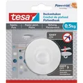 Produktbild: Tesa Deckenhaken 77781 Powerstrips, Tapete und Putz, selbstklebend, bis 0,5kg, weiß, 1 Haken