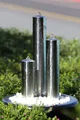 Produktbild: Köhko 77 cm Springbrunnen 22004 aus Edelstahl mit LED-Beleuchtung Säulenbrunnen