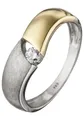 Produktbild: JOBO Silberring, 925 Silber bicolor vergoldet mit Zirkonia