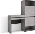 Produktbild: Konsolentisch, Flurtisch, 130x35x145 cm, mit Schublade, Schuhschrank, Zementgrau