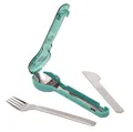 Produktbild: moses. Besteckset to go, Reisebesteck aus Edelstahl, Outdoor & Camping Besteck-Set mit Aufbewahrungsbox, spülmaschinengeeignet, Türkis