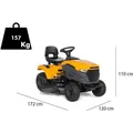 Produktbild: Stiga Rasentraktor Tornado 398, 7,5 kW, Seitenauswurf (Benzinbetrieb) (Tornado 398)