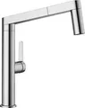 Produktbild: BLANCO PANERA-S | Küchenarmatur aus massiv Edelstahl | Hochdruck | Mit herausziehbarem Schlauch | Wechsel von Klar- in Brausestrahl | Keramik Kartusche | wassersparend | [9,1x26,2x29,9 cm]