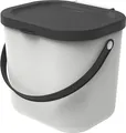 Produktbild: Rotho Mülltrennsystem 6L Albula - Biomülleimer 23,5 x 20,0 x 20,8 cm - Mülleimer mit Deckel - Abfalleimer aus Kunststoff - Müllbehälter mit Griff