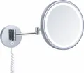 Produktbild: DEUSENFELD KL50CT - Premium LED Kosmetikspiegel, CTT - stufenlos einstellbarer Farbton von 2700-6500K, LED Touch-Control, 5x Vergrößerung, Ø25cm, verdeckte Befestigung, verchromt