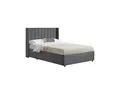 Produktbild: Juskys Polsterbett Savona 140x200 cm mit Stauraum, Lattenrost, Samt-Bezug, bis 250 kg - Dunkelgrau