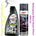 Produktbild: Felgenreiniger SONAX Felgenbeast 1L + Reifenglanz Black Beast effect 500 ml