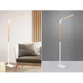 Produktbild: Led Stehleuchte Norris Weiß Mit Holzelementen, Höhe 140cm