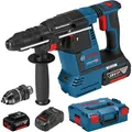 Produktbild: Bosch Bohrhammer GBH 18V-26 F, Professional, SDS+, 18V / 5,0Ah, mit 2 Akkus, Schlagkraft 2,6 Joule