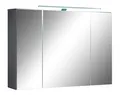 Produktbild: Badschrank Spiegelschrank Bad mit LED Beleuchtung Schalter Steckdose Grau 99 cm