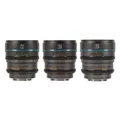 Produktbild: Sirui Night Walker 24+35+55mm T1.2 S35 Cine Objektiv Set mit Case E-Mount Metallgrau