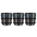 Produktbild: SIRUI Night Walker Cine-Objektiv mit Manuellem Fokus Set, 24mm, 35mm, 55mm, T1.2-Objektiv mit großer Blende und S35 Frame Prime Lens für E Montieren FX30, ZV-E10, A6400, A6700 (MS-3SEG, grau)