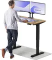 Produktbild: Desktronic HomePro Elektrisch höhenverstellbarer Schreibtisch 120x60cm Massive Eiche/Schwarzmit Memory-Funktion, Anti-Kollisions Technologie, USB-A und USB-C-Ladeanschlüssen
