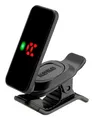 Produktbild: Kompakter Clip-On Tuner mit drehbarer LED-Anzeige, ideal für Gitarre und Bass