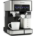 Produktbild: Klarstein Espresso Siebträgermaschine mit Milchaufschäumer, 1,8L Mini-Espressomaschine mit Siebträger, 20 Bar Edelstahl-Kaffeemaschine Klein, 0,... - Silber