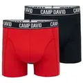 Produktbild: CAMP DAVID Boxershorts (Packung, 2-St) im 2er- Pack mit Logobund rot M