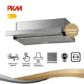 Produktbild: PKM Dunstabzugshaube Unterbau Ausziehbar 60cm Edelstahlblende Umluft Abluft LED