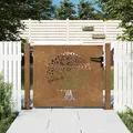 Produktbild: vidaXL Gartentor 105x80 cm Cortenstahl Baum-Design