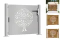 Produktbild: Gartentor 105x80 Cm Cortenstahl Baum-Design Abschließbar Zauntor