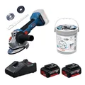 Produktbild: Bosch Akku-Winkelschleifer GWS18V-8 Karton - 2x5Ah - GAL18V-40 - Trennscheiben