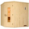 Produktbild: Weka Elementsauna Varberg 2 mit Eckeinstieg-Massivholztür u. Glaseinsatz