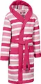 Produktbild: Erwin Müller Kinder-Bademantel mit Kapuze Frottier rosa Größe 134/140 - saugstark, hautfreundlich, mit Taschen und Bindegürtel, Streifen