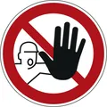 Produktbild: Hinweisschild Zutritt für Unbefugte verboten P06 rund 200mm PVC