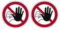 Produktbild: 2x Hinweisschild Zutritt verboten Warnschild P06 unbefugte Kein Zutritt 20cm