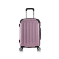 Produktbild: Flexot® Flex-2045 Handgepäck Kabinentrolley Koffer (16 Farben zur Auswahl) Zwillingsrollen Reisekoffer Bordcase Koffer Trolley Hartschale (M, Rosa)