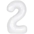Produktbild: XL Folienballon weiss Zahl 2