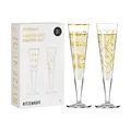 Produktbild: Ritzenhoff Goldnacht Champagnergläser 205 ml 2er Set Herzen & Musik Sektgläser